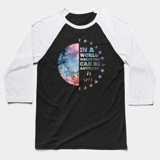 In A World Where You Can Be Anything Be Kind Or Deaf Baseball T-Shirt by mangobanana